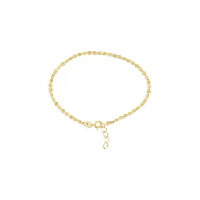 10K Gold Flat Mirror Chain Bracelet