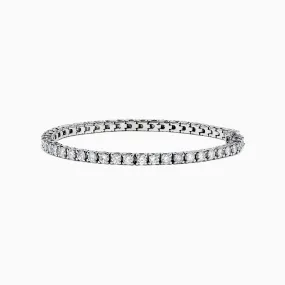 14K White Gold Diamond Tennis Bracelet, 6.50 TCW