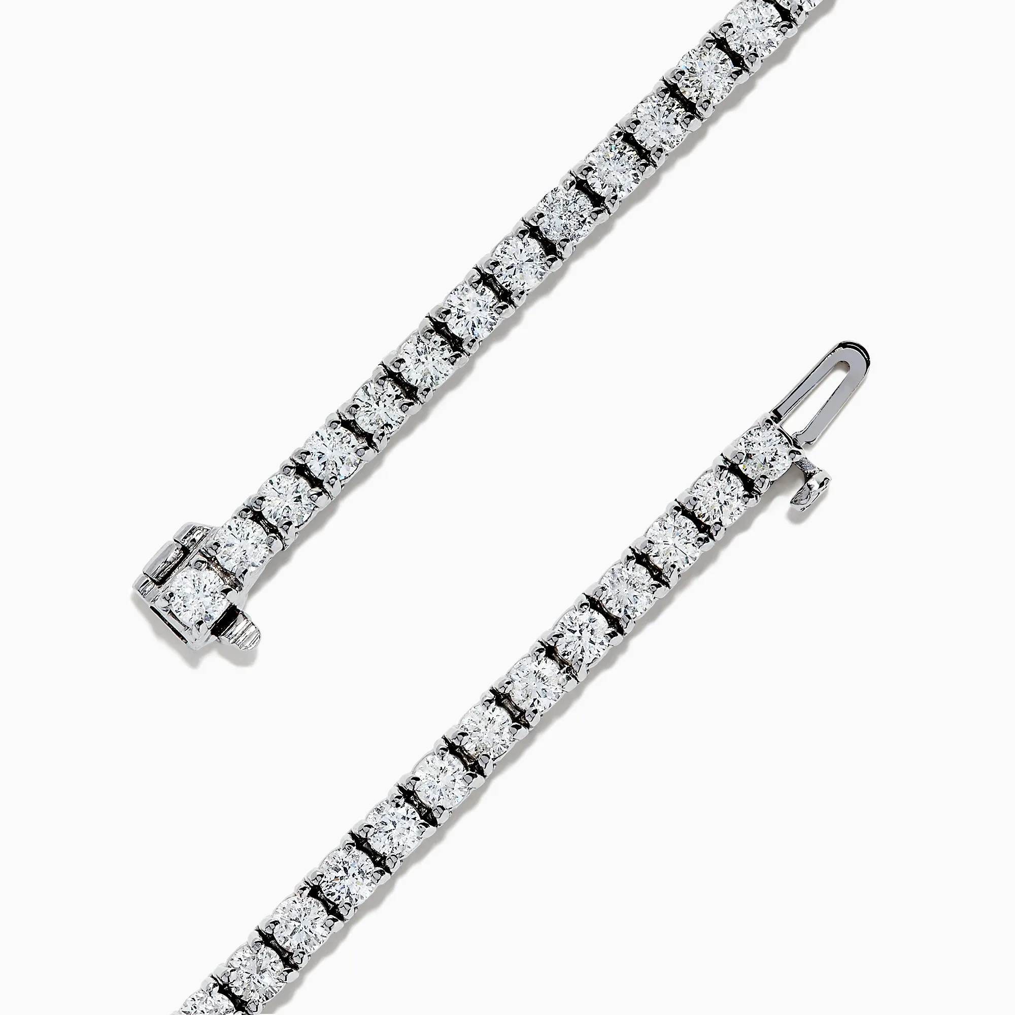 14K White Gold Diamond Tennis Bracelet, 6.50 TCW