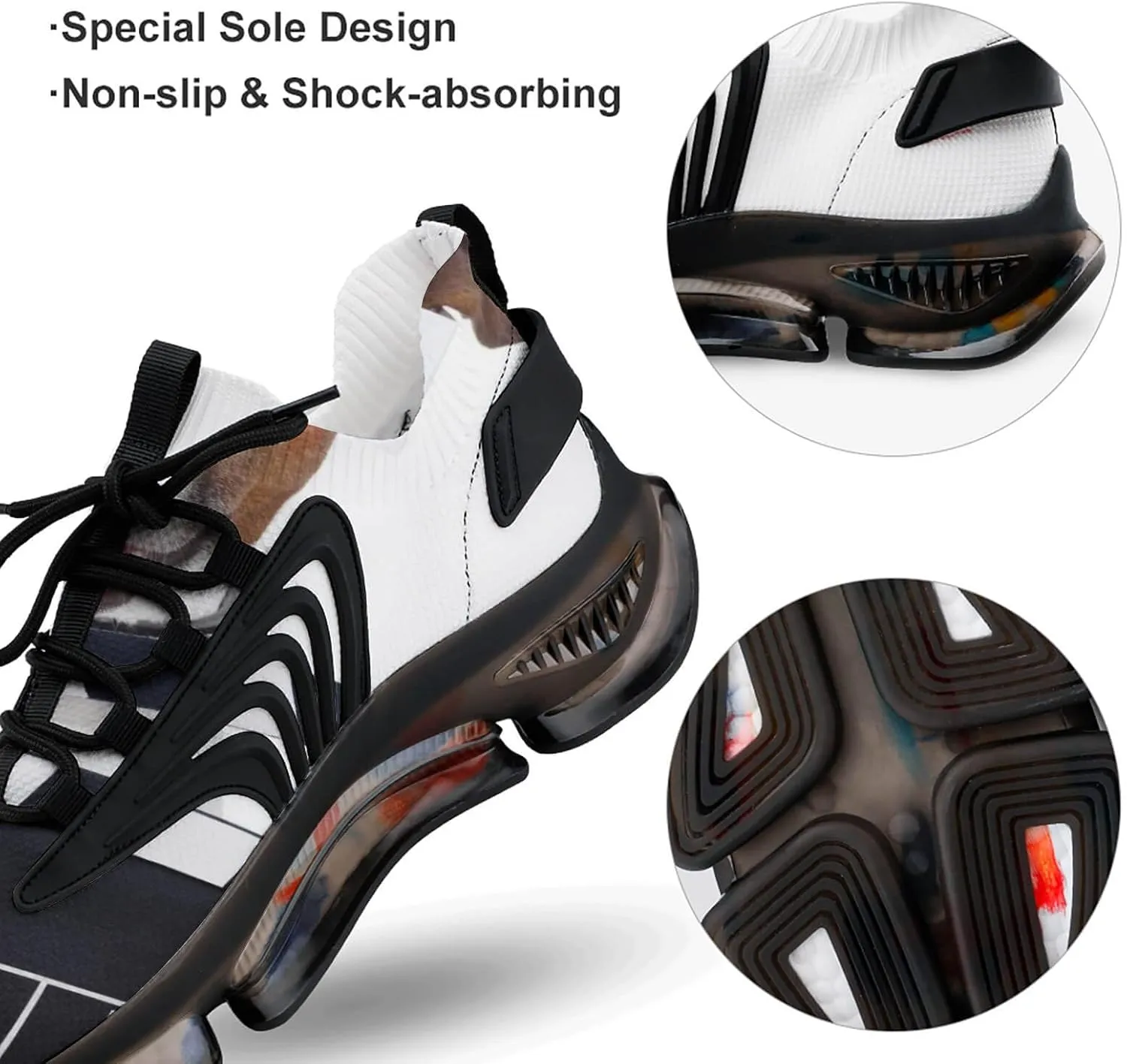 3D Glasses Tv Movie Dog Walking Shoes for Men Lightweight Tennis Fashion Elastic Sports Shoes Cushion Basketball Shoes
