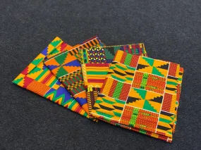 4 Fat quarters - Kente Quilting fabrics / Patchwork fabrics - African print fabric