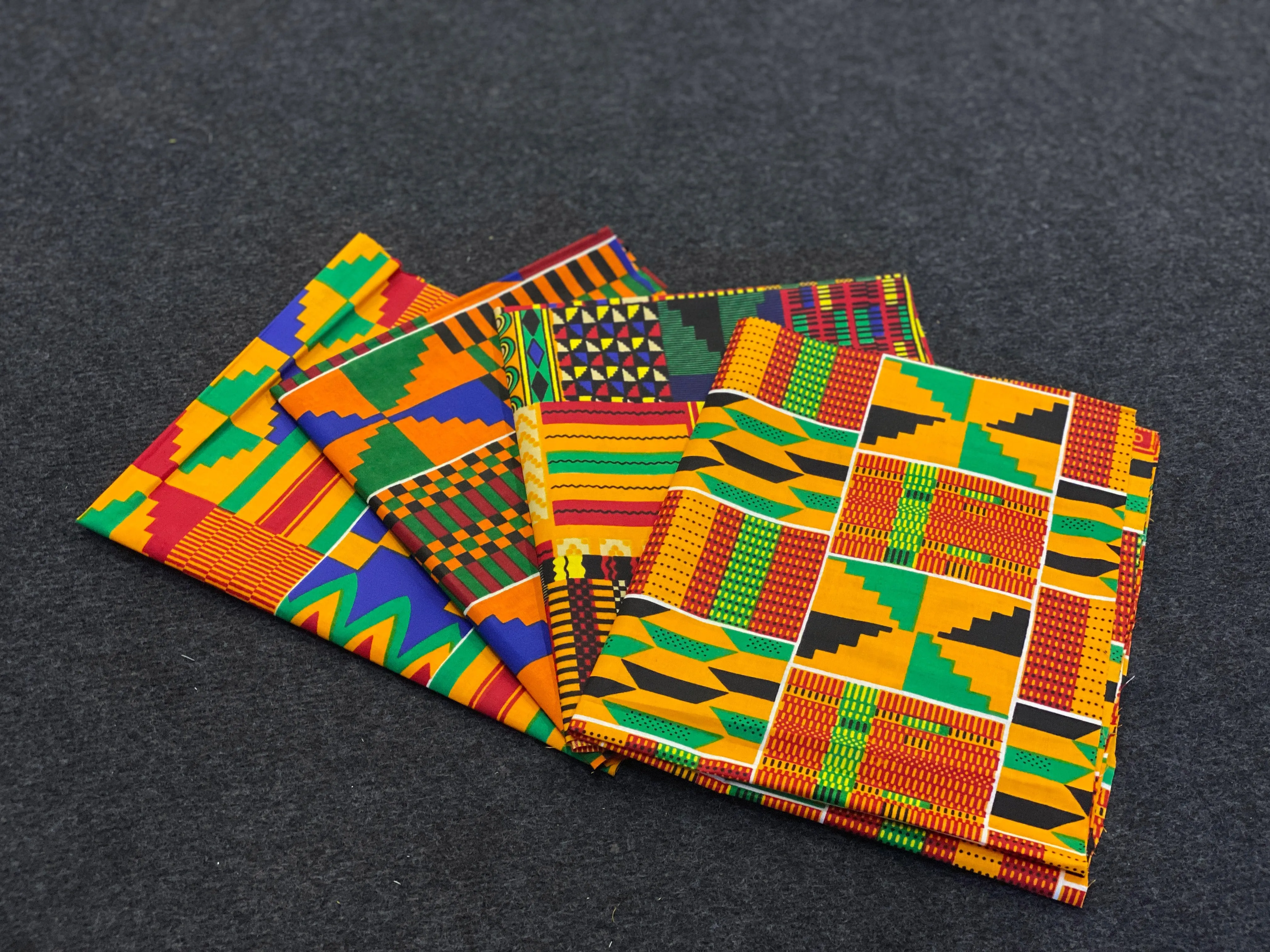 4 Fat quarters - Kente Quilting fabrics / Patchwork fabrics - African print fabric