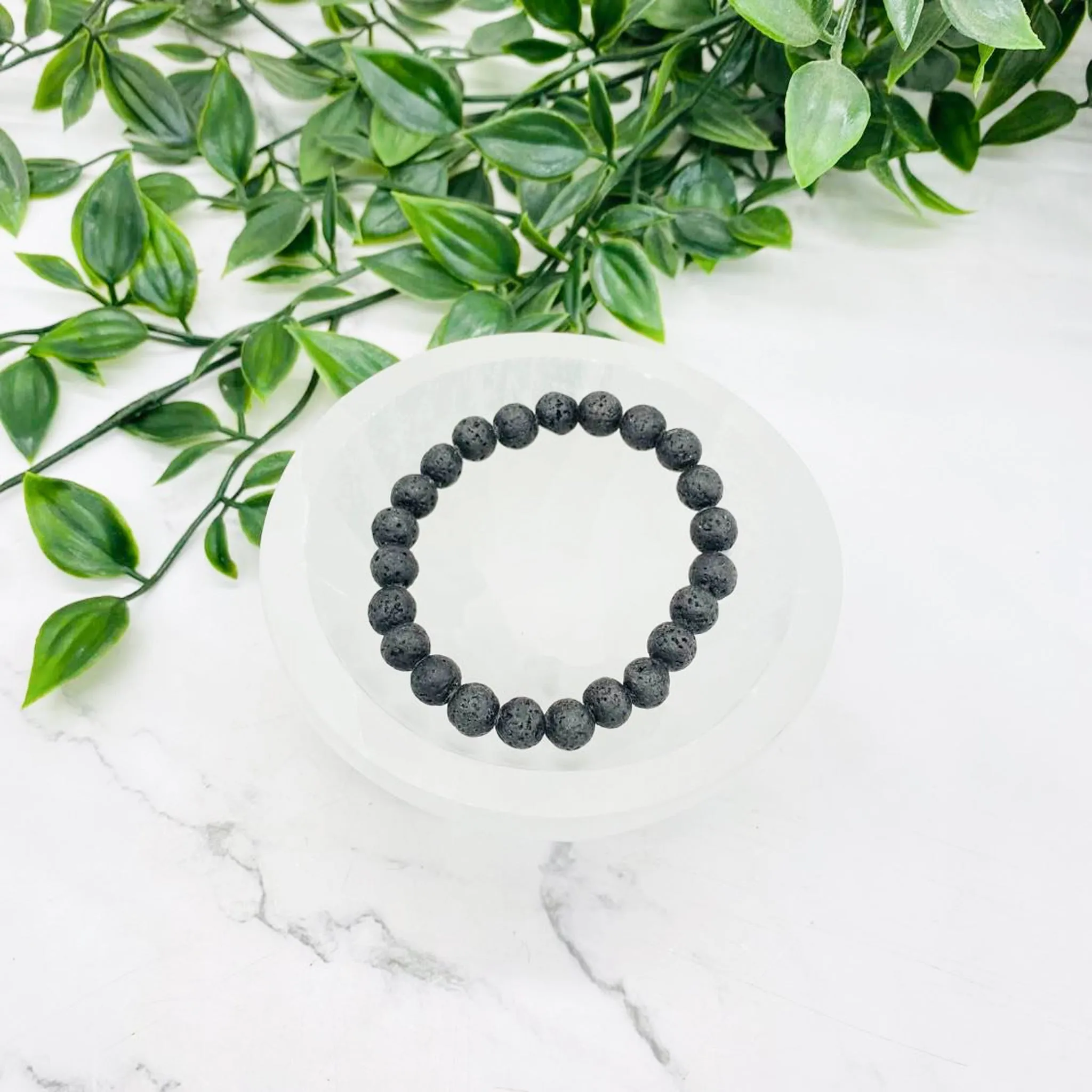 8 MM Lava Stone Beaded Bracelet, Crystal for Creativity