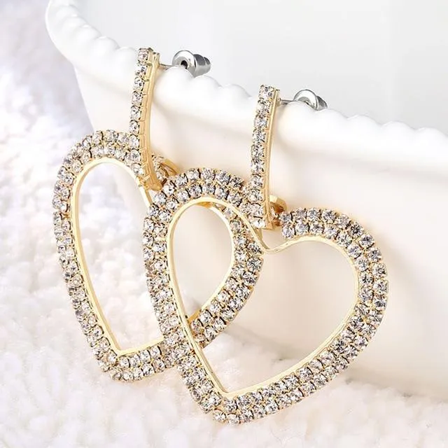 925 Sterling Silver 2 Carat Cubic Zirconia Fashion Stud Earrings for Women