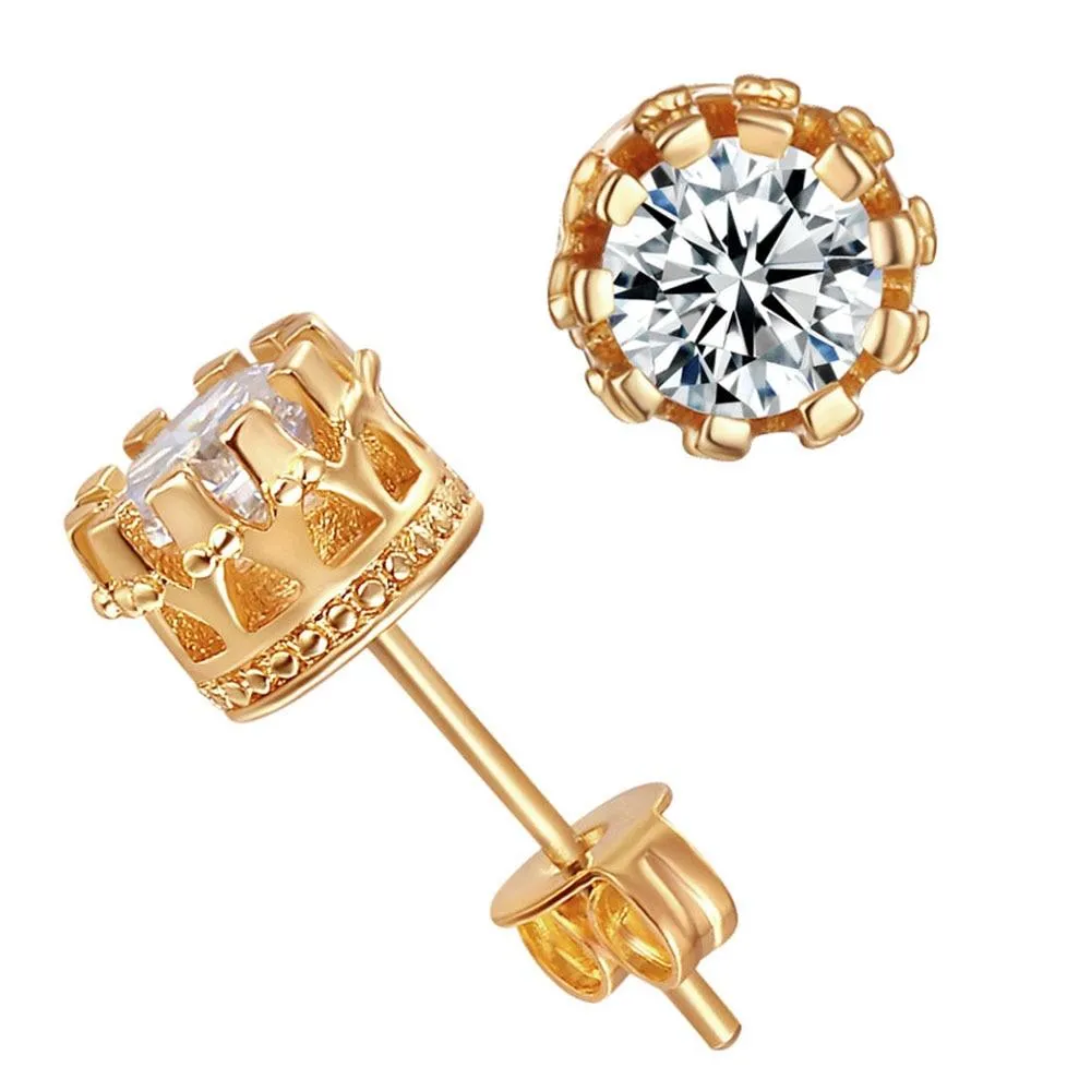 925 Sterling Silver 2 Carat Cubic Zirconia Fashion Stud Earrings for Women