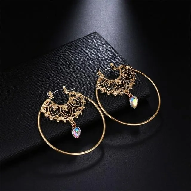 925 Sterling Silver 2 Carat Cubic Zirconia Fashion Stud Earrings for Women