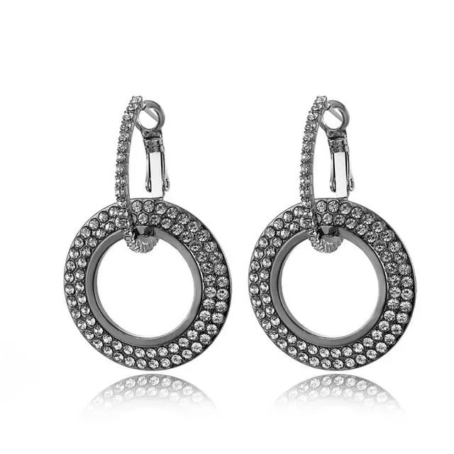 925 Sterling Silver 2 Carat Cubic Zirconia Fashion Stud Earrings for Women