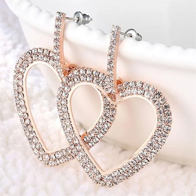 925 Sterling Silver 2 Carat Cubic Zirconia Fashion Stud Earrings for Women