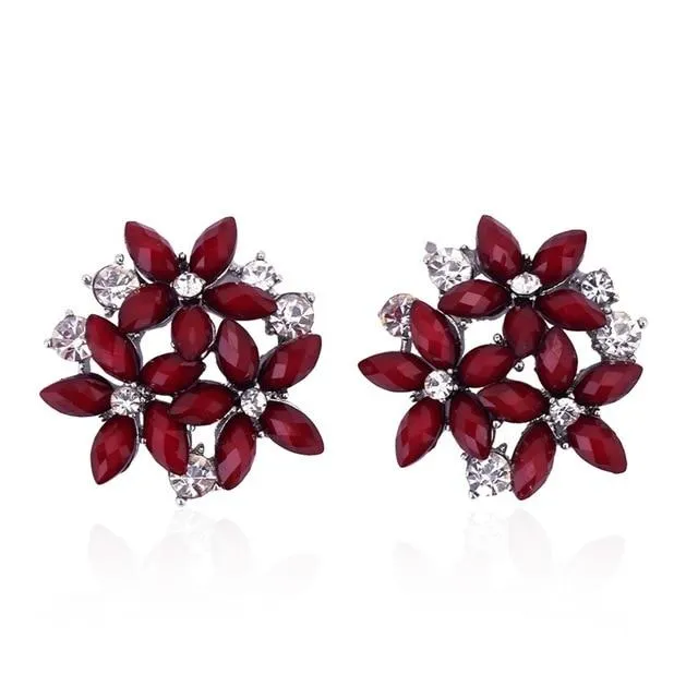 925 Sterling Silver 2 Carat Cubic Zirconia Fashion Stud Earrings for Women