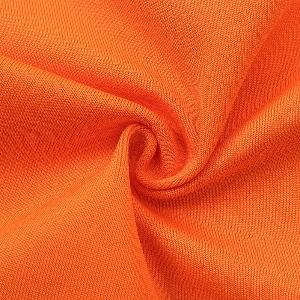 AMANDA  One Shoulder Long Sleeve Over Knee Bowknot Asymmetrical Bandage Dress