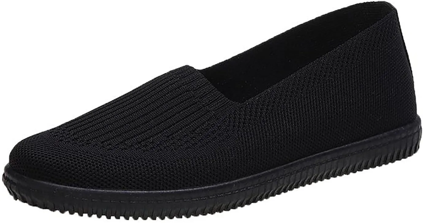 APUM Women's Flat Shoes - Solid Color Comfortable Classic Cute Fashion Skate Shoe Slip-on Breathable Casual flat sandals