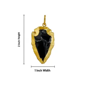 Arrowhead Pendant - Black Obsidian | Dollar/ Locket/ Jewellery for Men & Women/ Assorted Colour