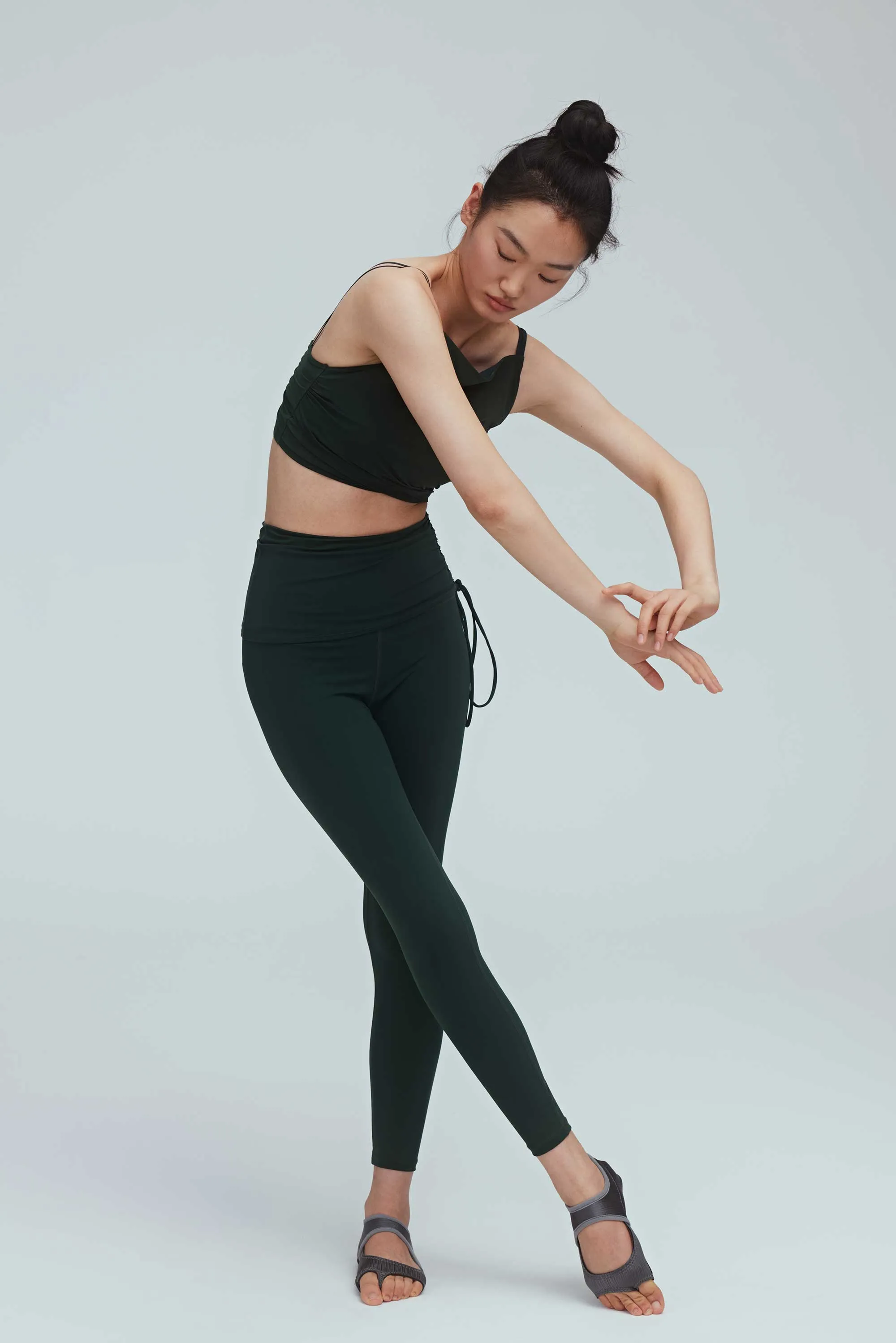Ballet Pleated Boatneck Bra Top