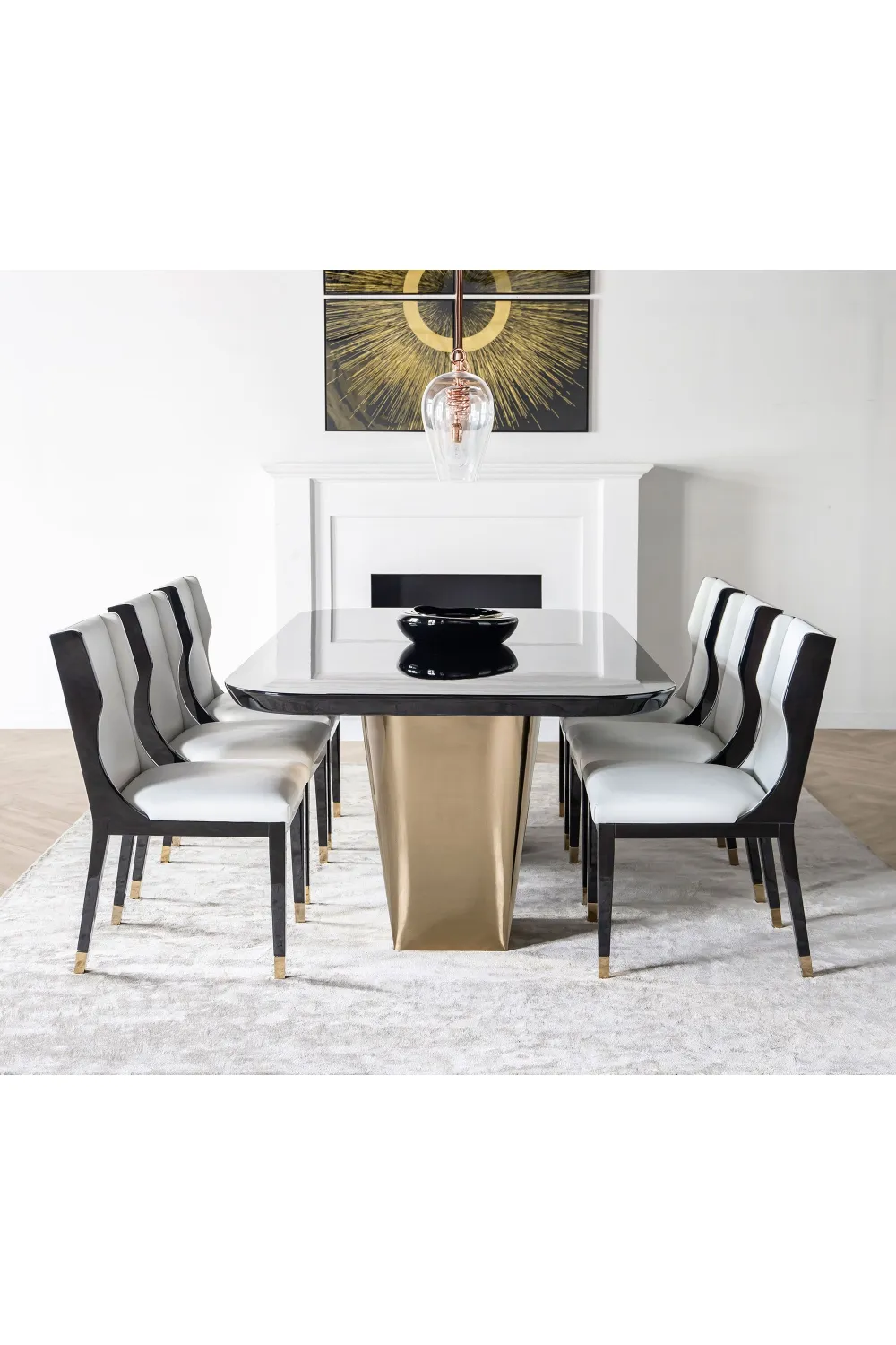 Beech Dining Table with Contrasting Legs L | Andrew Martin Shield