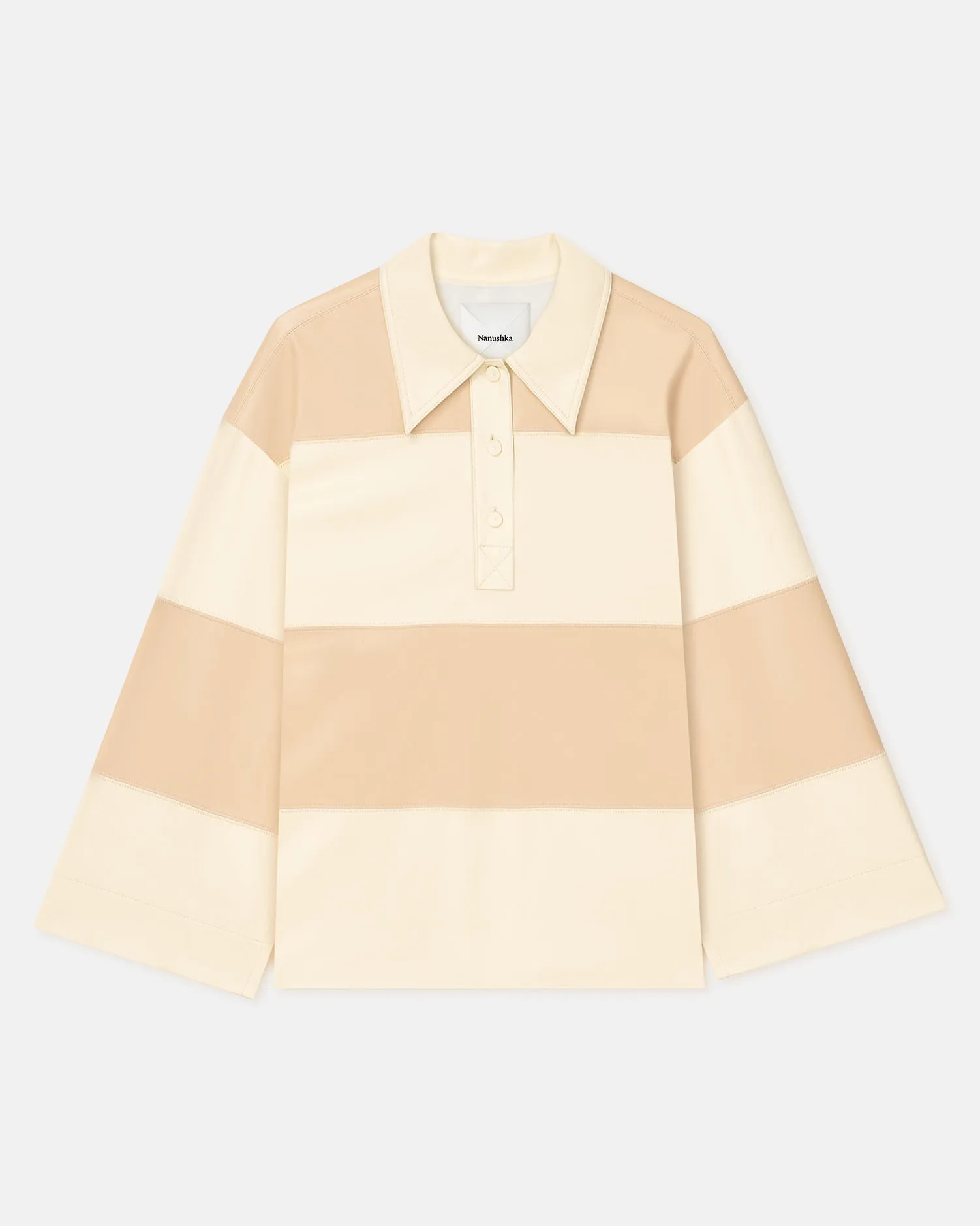 Betta - Alt-Leather Top - Eggshell/Vanilla