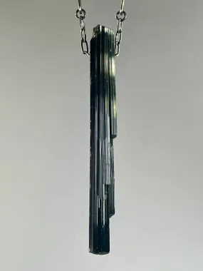 Black Tourmaline Crystal Necklace