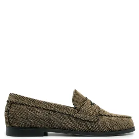 Blublonc Taupe Corduroy Penny Loafer
