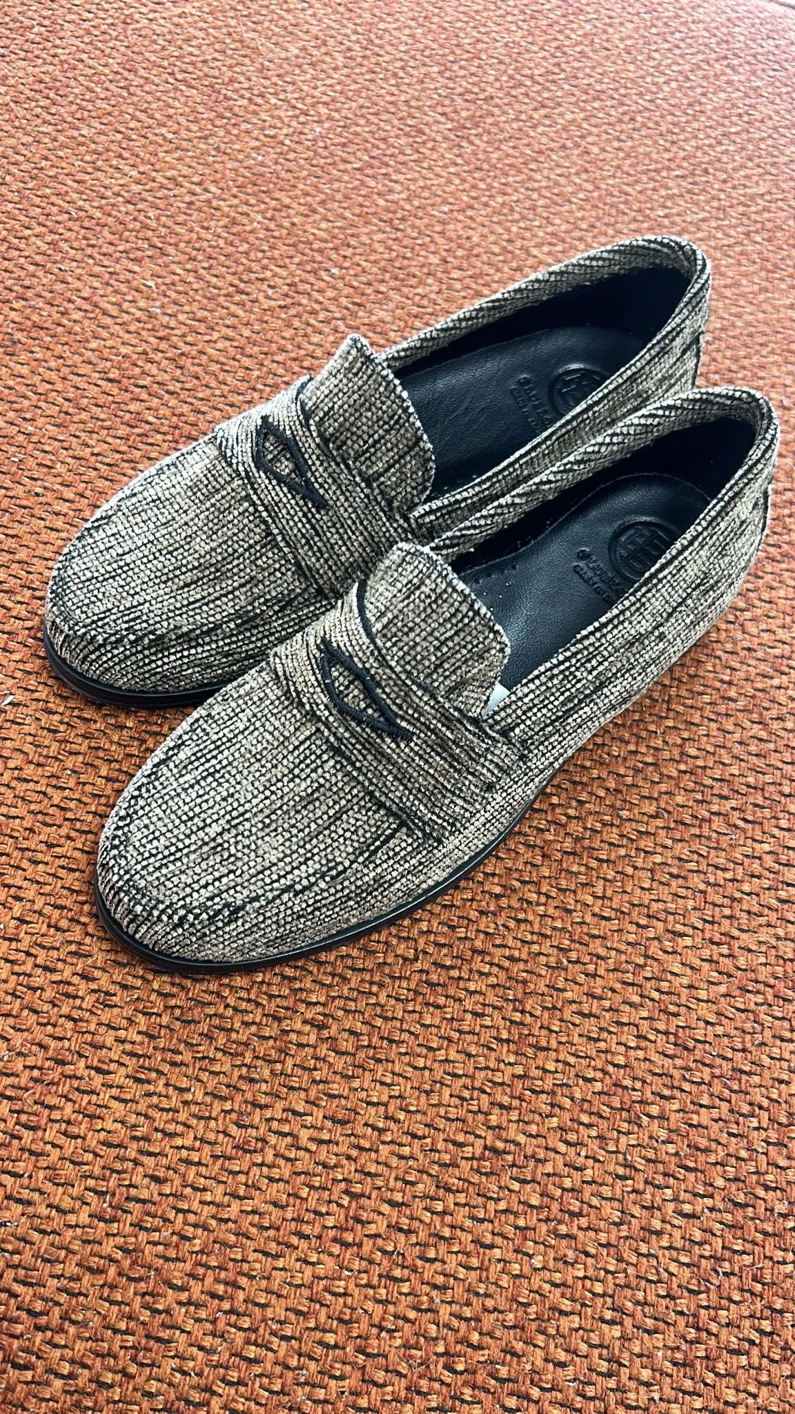 Blublonc Taupe Corduroy Penny Loafer