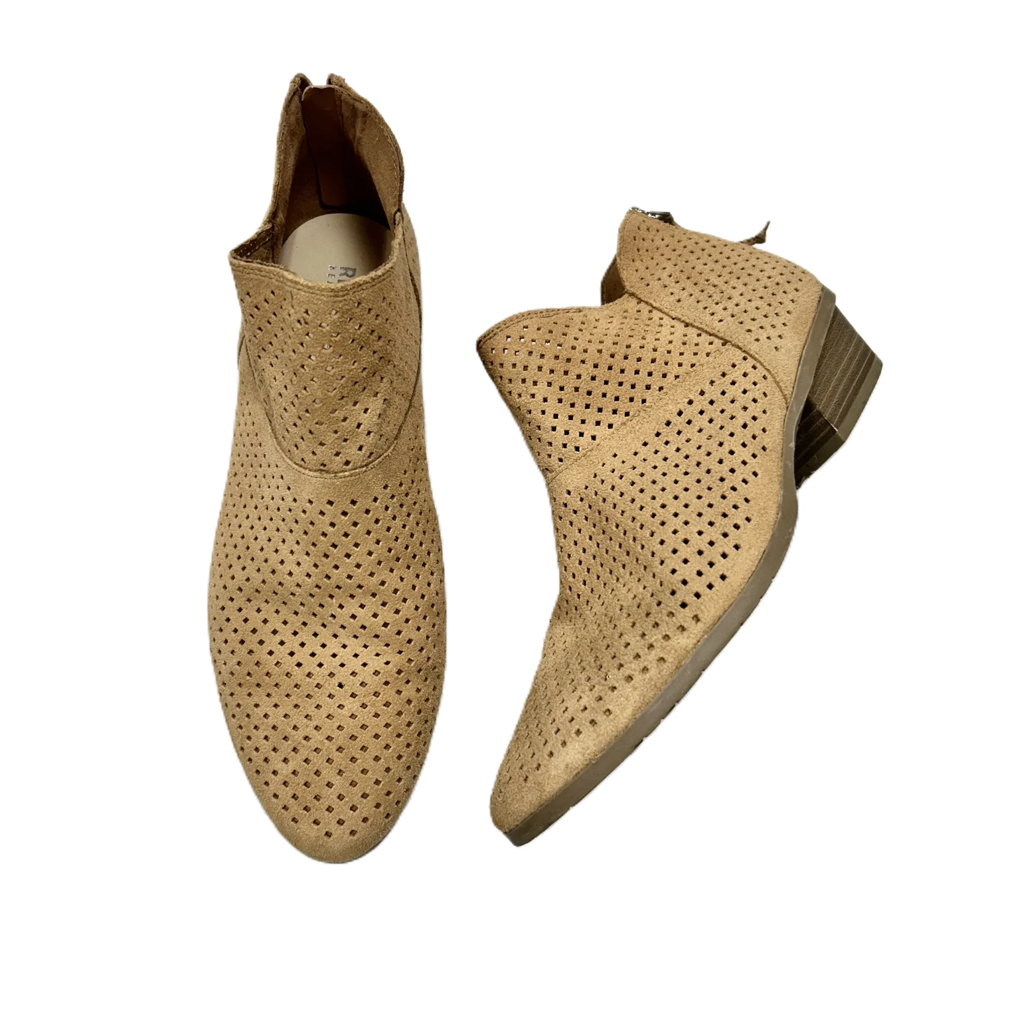 Boots Ankle Heels By Kenneth Cole Reaction In Tan, Size: 9