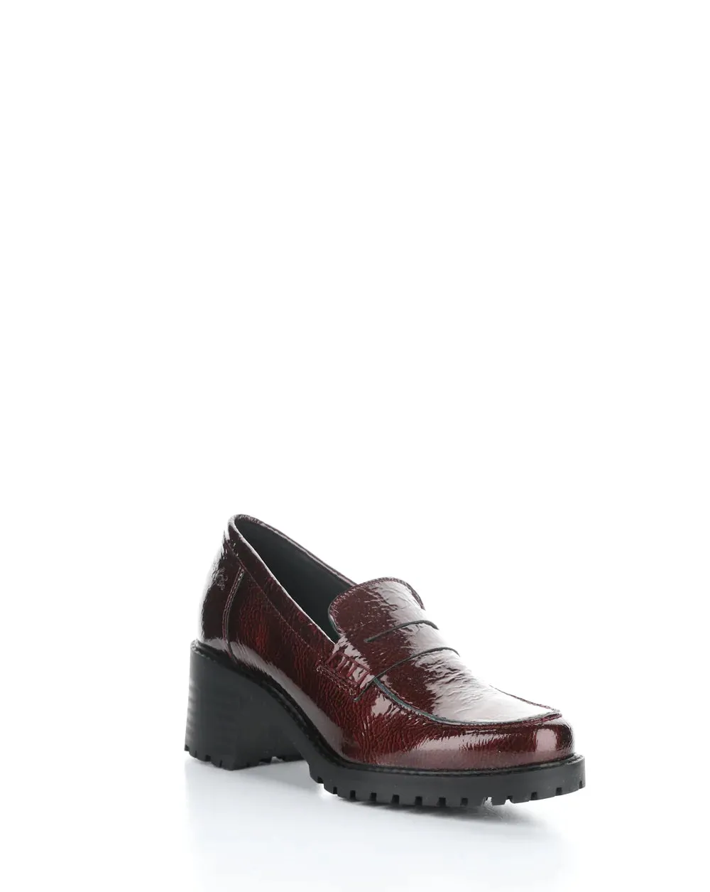 Bos and Co Inna Bordo Leather Patent Heeled Loafer