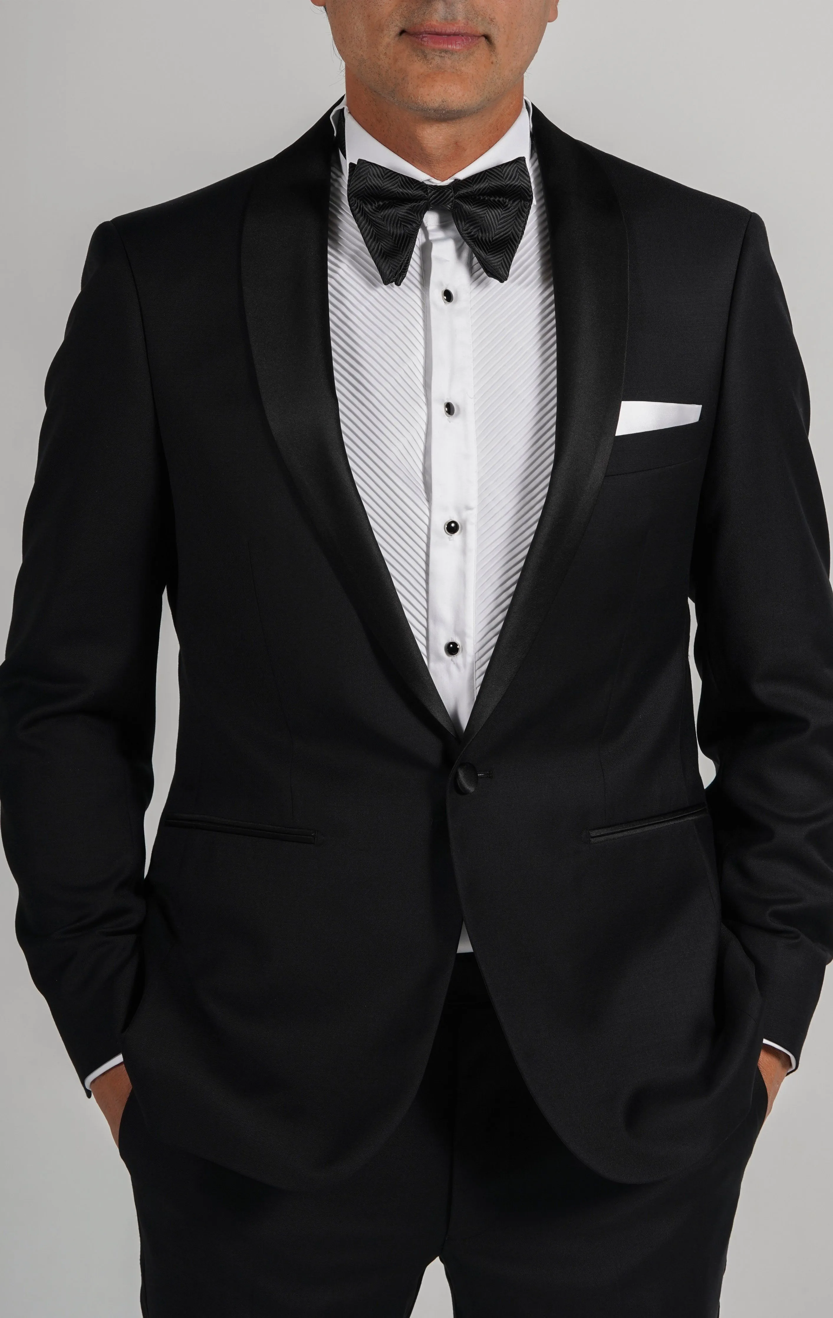 Cosiani Black Shawl Lapel Wool Cashmere Tuxedo