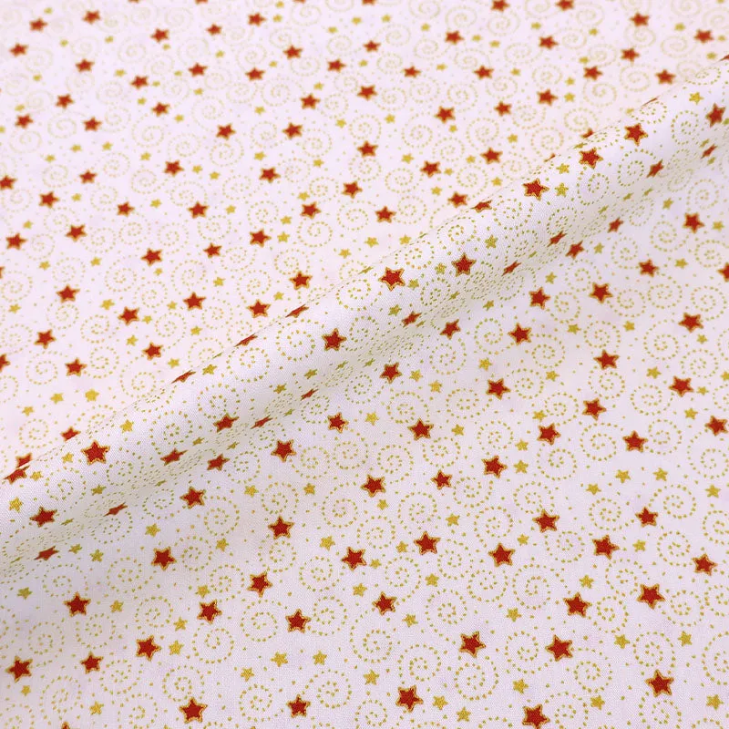 Cream Christmas Cotton - Starry Starry Night