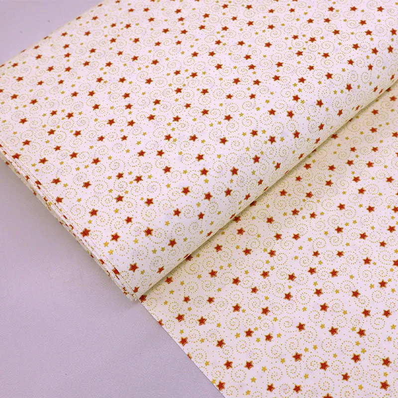 Cream Christmas Cotton - Starry Starry Night