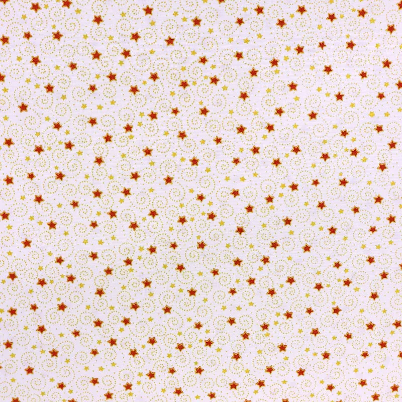 Cream Christmas Cotton - Starry Starry Night