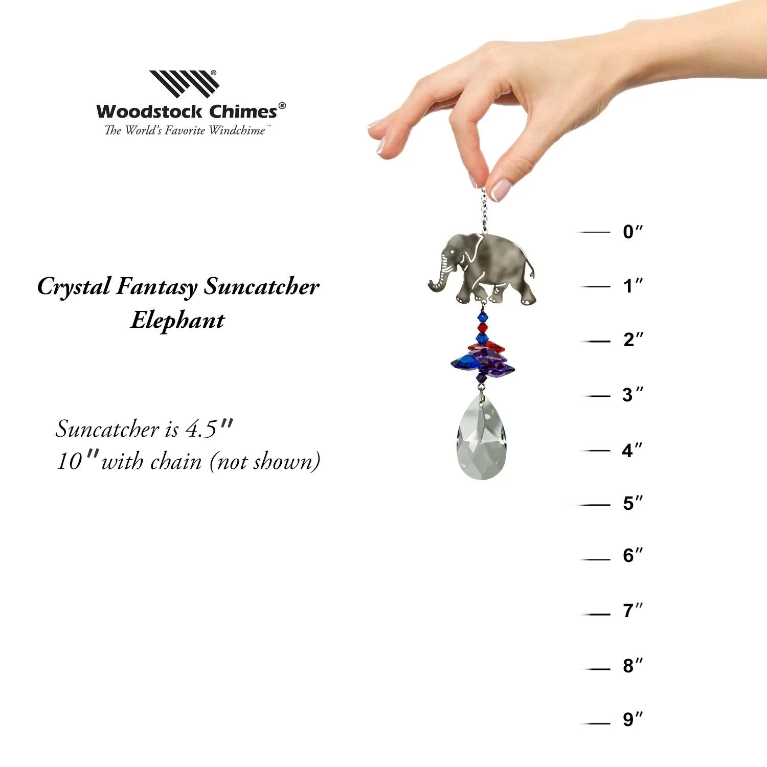 Crystal Fantasy Suncatcher - Elephant
