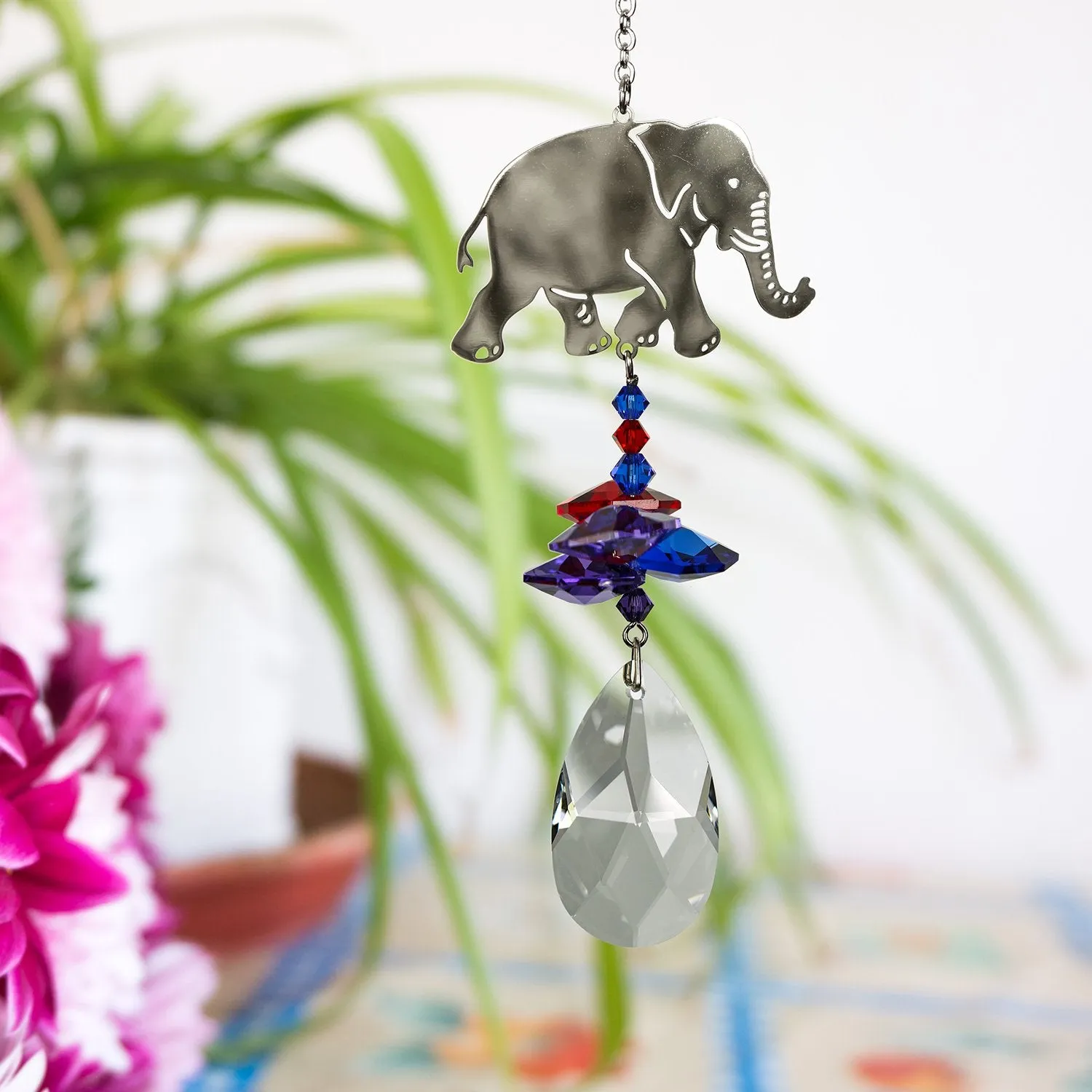 Crystal Fantasy Suncatcher - Elephant