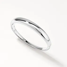 Curve Dome Bangle in Silver