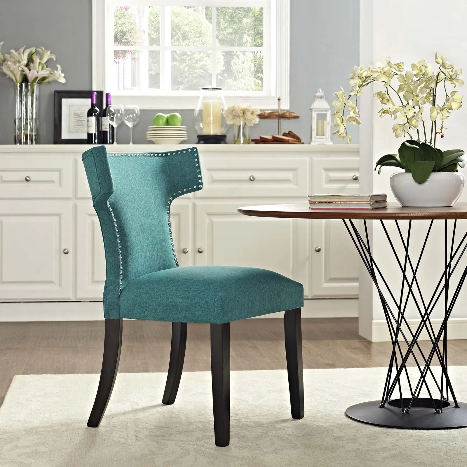 Curve Fabric Dining Chair