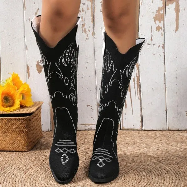 deanwangkt - Black Casual Embroidered Patchwork Pointed Comfortable Out Door Shoes