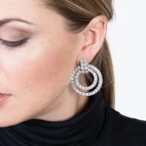 Double Doorknocker Clip Earrings