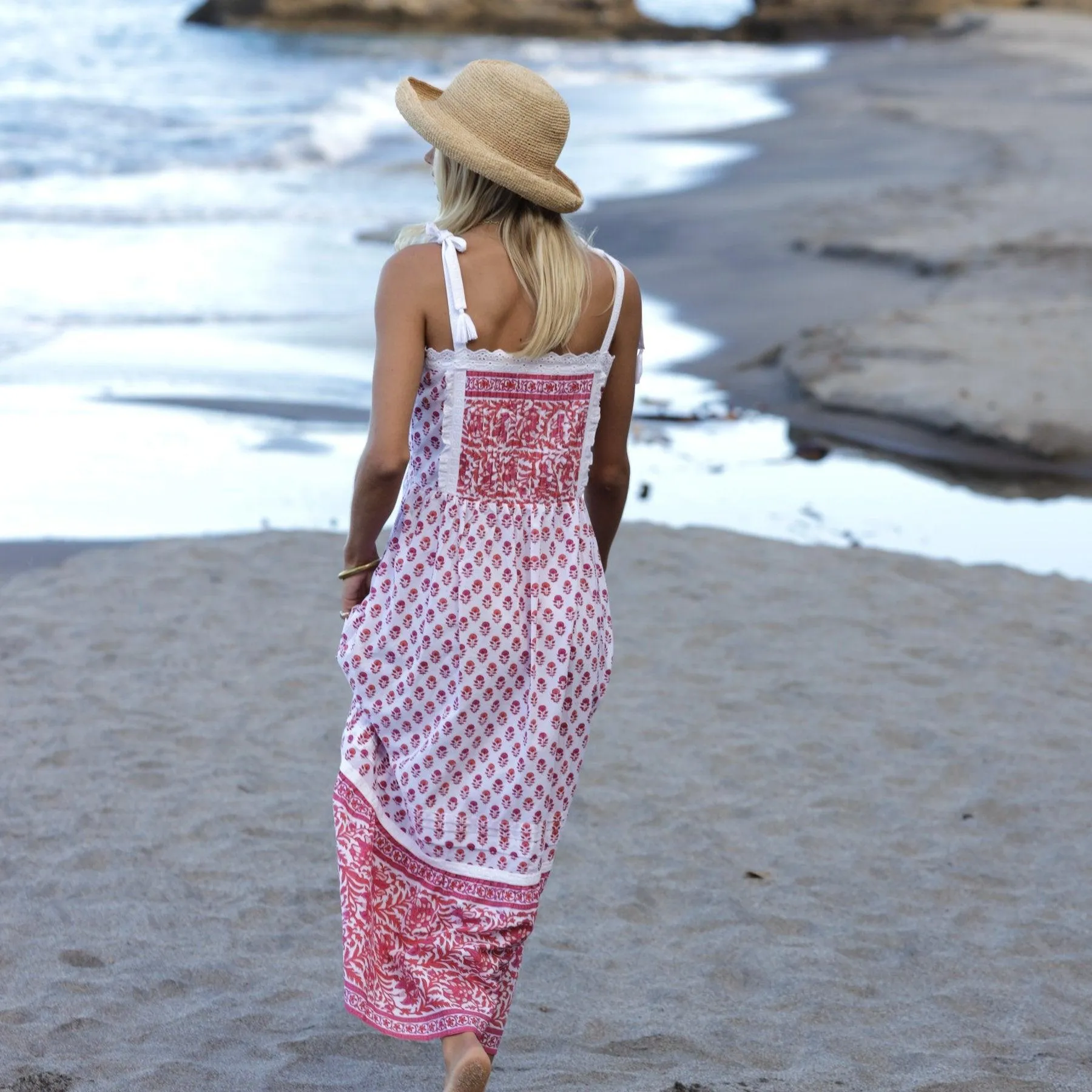 Elena Maxi Dress in Strawberry Fields