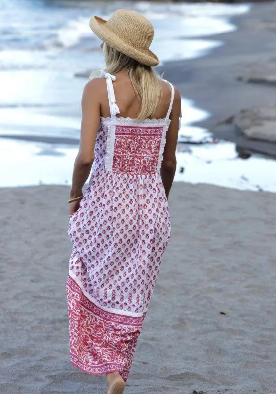 Elena Maxi Dress in Strawberry Fields