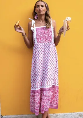 Elena Maxi Dress in Strawberry Fields