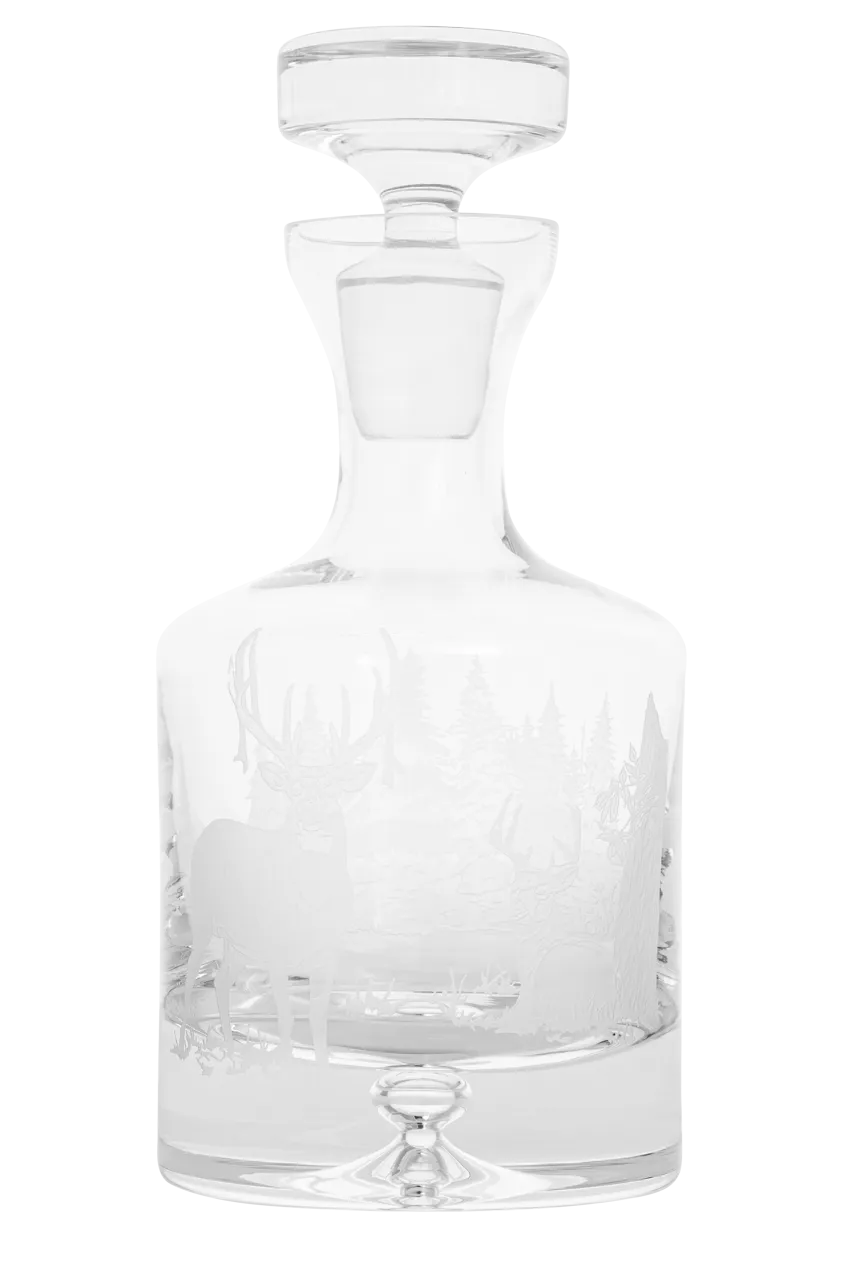 Evergreen Crystal Whitetail Decanter