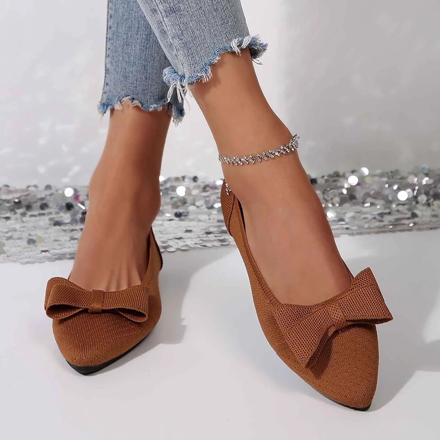 Fashion New Women's Casual Flats Shoes, Simple Solid Color, Flat Bottom, Comfortable, Lightweight and Anti-Slip to Wear