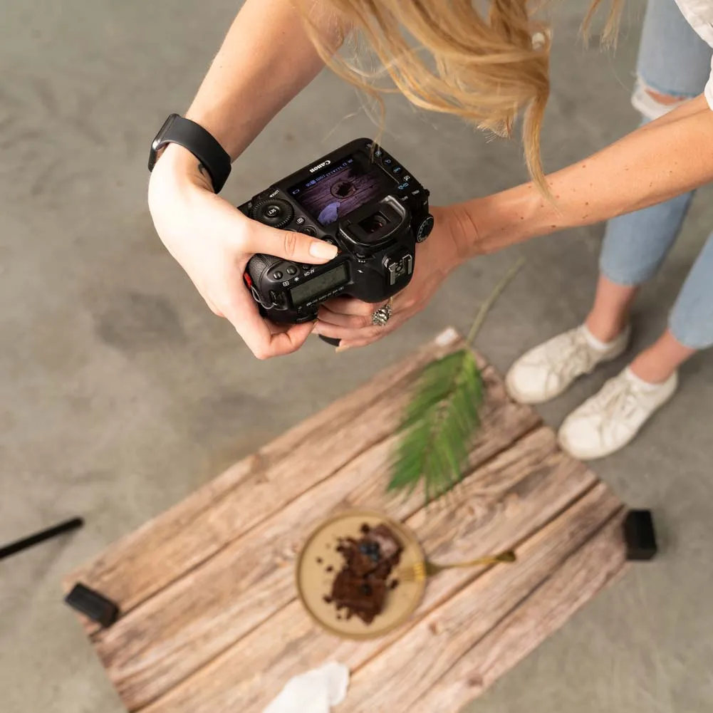 Flat Lay Instagram Backdrop - 'Fitzroy' Vintage Brown Wooden (56cm x 87cm)