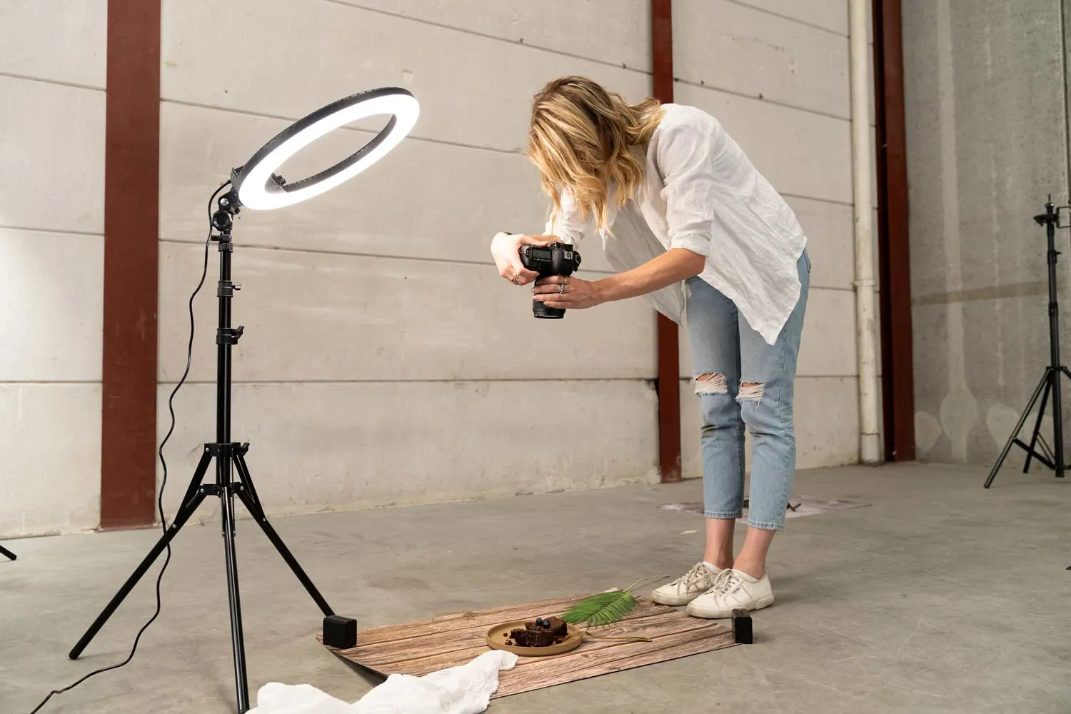 Flat Lay Instagram Backdrop - 'Fitzroy' Vintage Brown Wooden (56cm x 87cm)