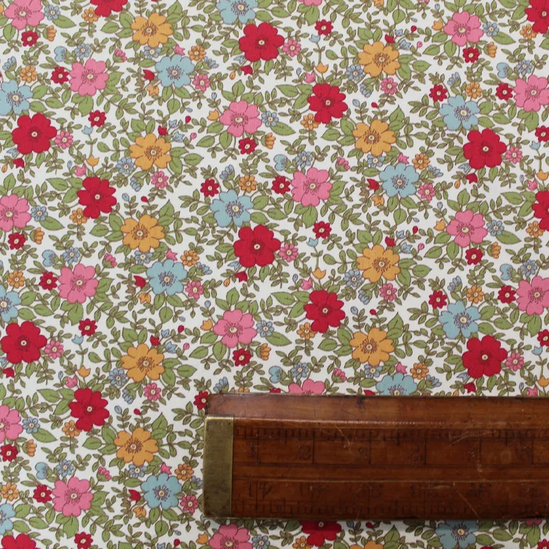 Floral Cotton - Pinks and Oranges - Betty