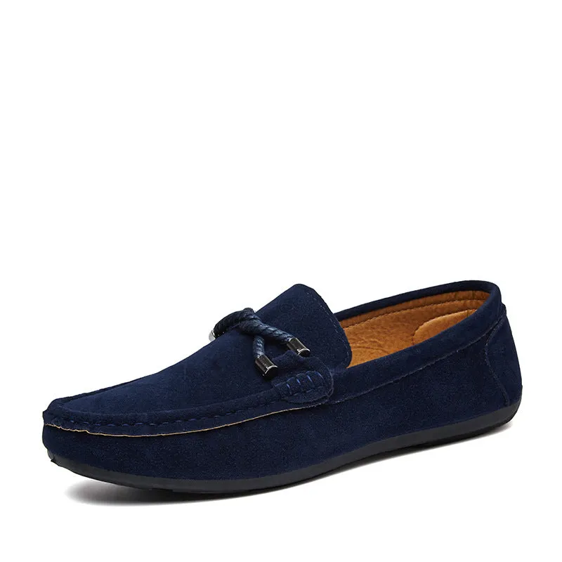 Independent cross-border autumn men's casual shoes suede comfortable driving shoes fashion one pedal bean shoes lazy shoes