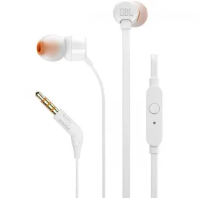 JBL IN-EAR Headphone and Mic Wired White T110WHT