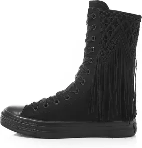 JFISQ Women's Canvas Single Shoes 2022 New, Embroidery Beaded Tassel Flats Short Booties Shoes Round Toe Work Boots Lace-Up Zipper Comfortable Sneakers Casual Ankle Boots