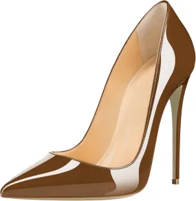 Joseywade Womens High Stilettos Heels Pointed Toe Pumps Slip-on 5 Inch Sky High Slim Thin Heel Dress Shoes
