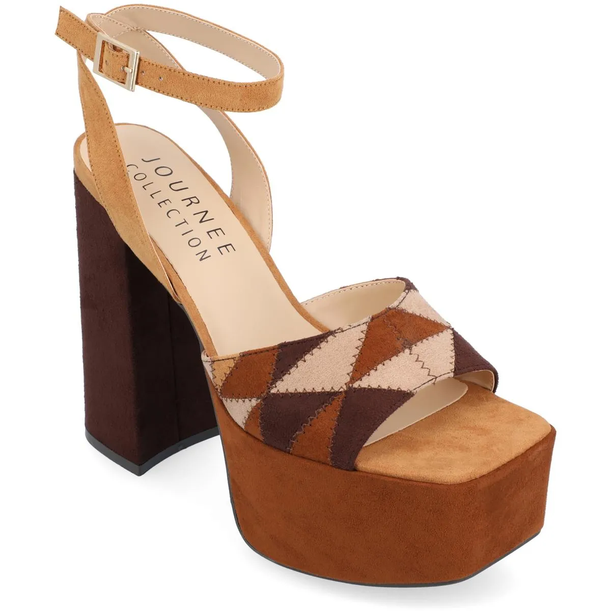 Journee Collection Womens Asherby Denim Platform Sandals