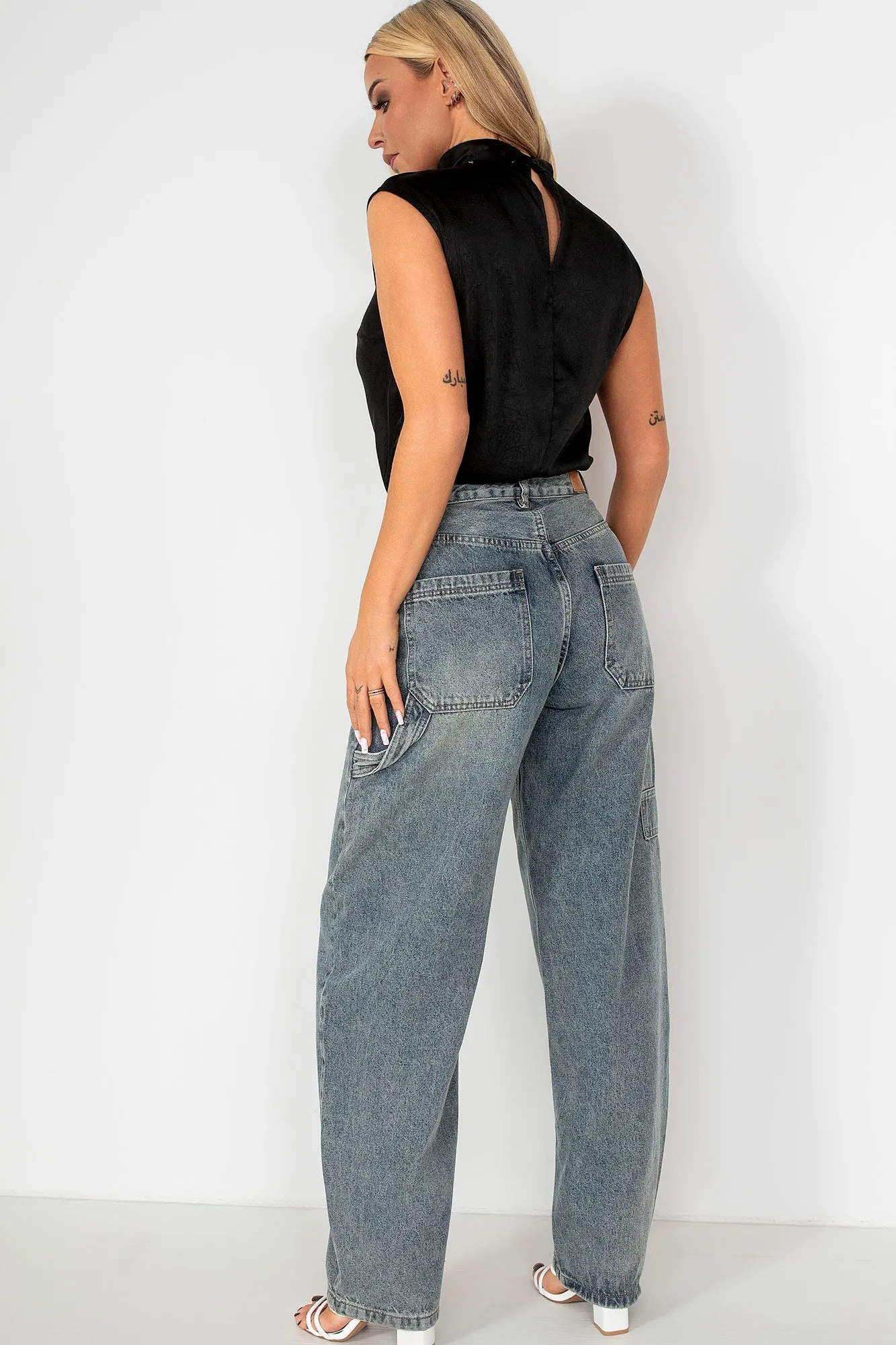 Lucia Black Satin Top