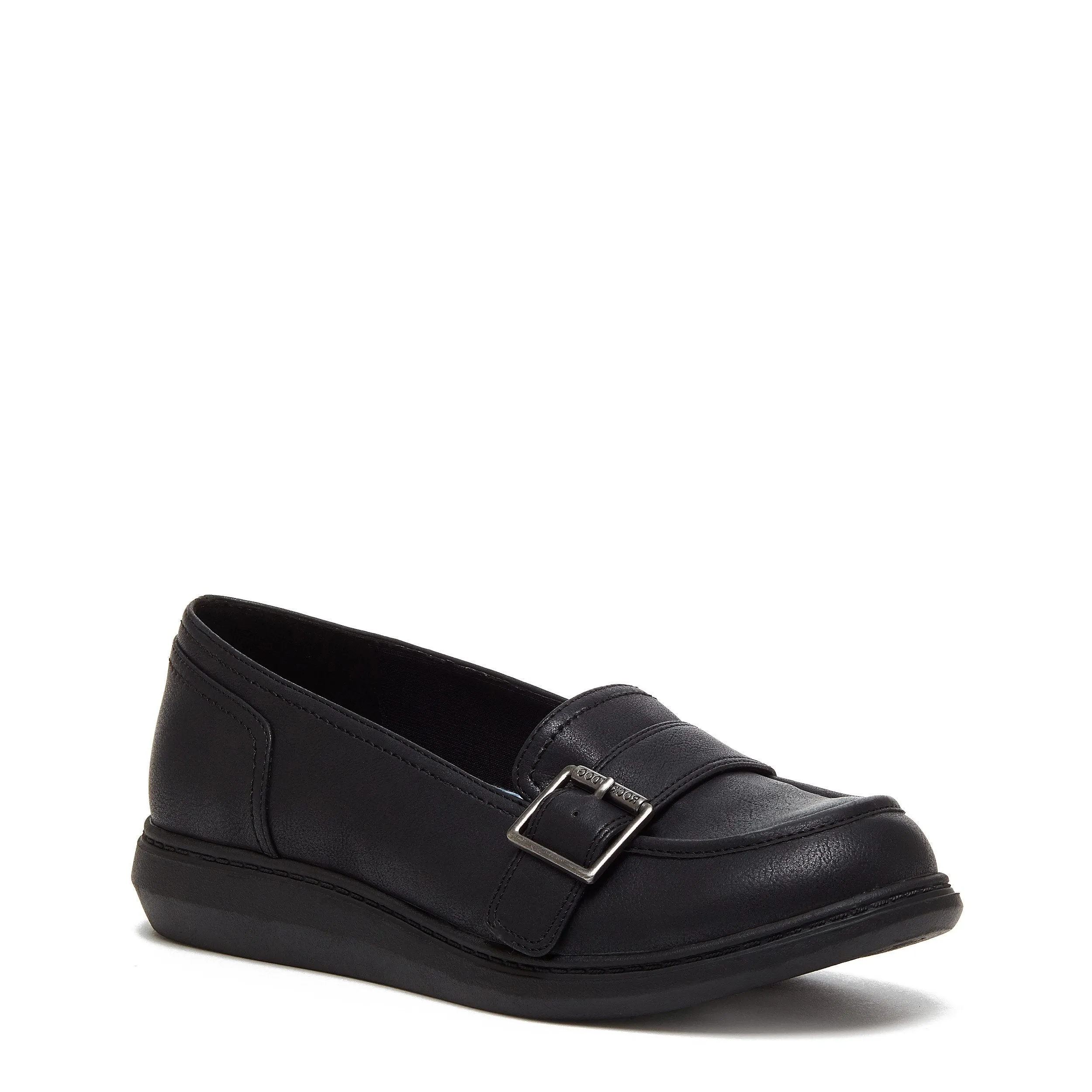Marez Black Buckle Slip-on Shoe