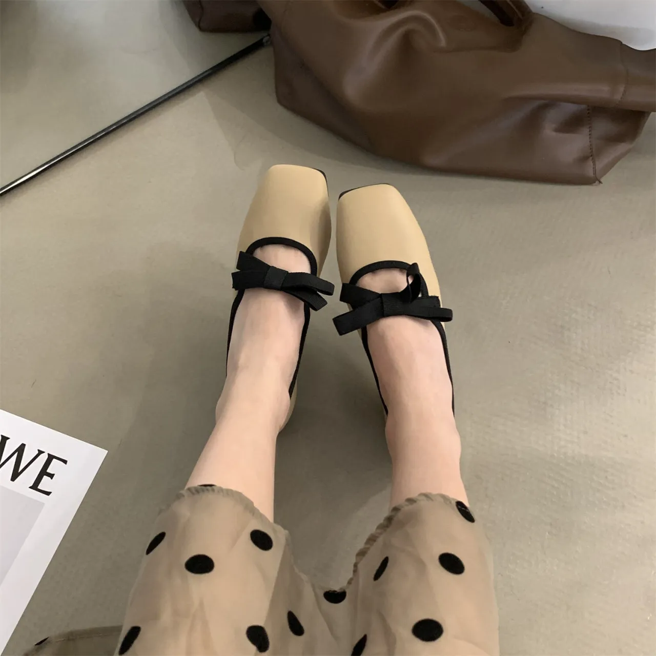 Mariposa-201 Lace Up Ballet Flat Shoes